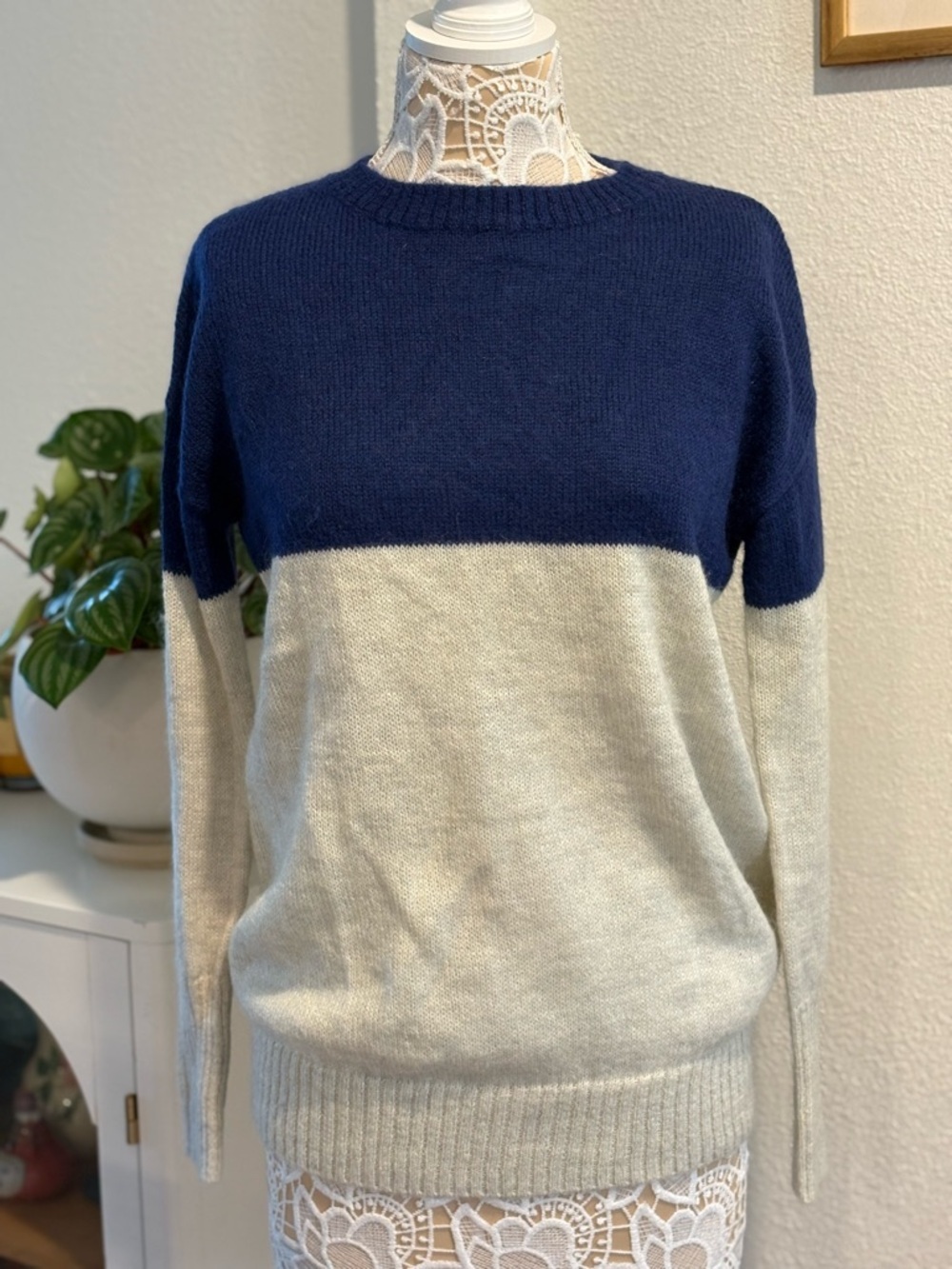 GAP Colorblock Mohair Blend Sweater